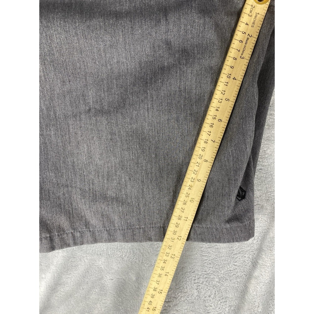 Volcom Shorts Mens Size 36 Gray Carpenter Cotton Polyester Blend Golf Pants - Picture 7 of 8